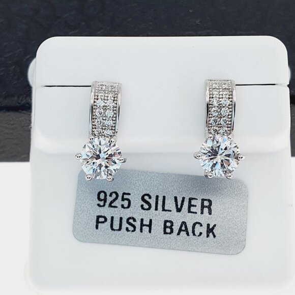 "925 sterling silver luxury CZ earrings for women/girls, Best for gift, RJUS2238 - Picture 11 of 11